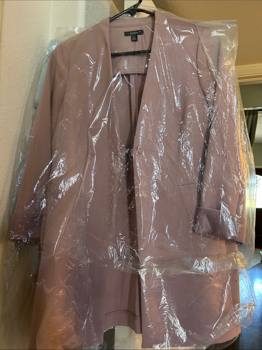 Alfani Open-Front Blazer in Dusty Rose